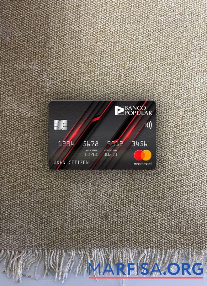 Realistic Portugal Banco Popular bank mastercard photolook front sample